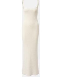KHAITE - Lex Ribbed-Knit Silk Maxi Dress - Lyst