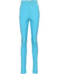 Maison Margiela Skinny Jeans aus Vinyl - Blau