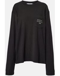 Acne Studios - Logo Cotton And Hemp Jersey Top - Lyst