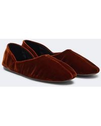KHAITE - Jane Velvet Ballet Flats - Lyst