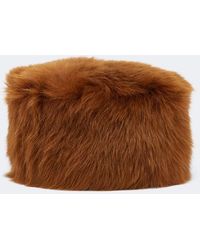 Saint Laurent - Shearling Hat - Lyst