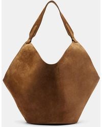 KHAITE - Lotus Medium Suede Tote Bag - Lyst