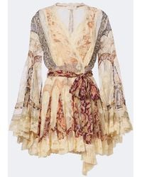 Zimmermann - Abito Valiant Con Pizzo Floreale - Lyst