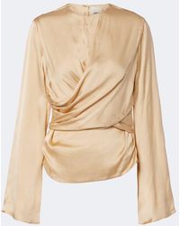 Isabel Marant - Neame Draped Satin Top - Lyst