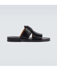 Burberry - Leather Sandals - Lyst