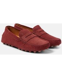 Tod's - Mokassins Gommino Bubble Aus Veloursleder - Lyst