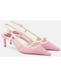 Roger Vivier - Viv' Canard Leather Slingback Pumps - Lyst