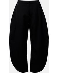Alaïa - Virgin Wool Barrel Pants - Lyst