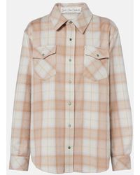 God's True Cashmere - Champagne Tartan Cashmere Shirt With Emerald - Lyst