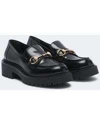 Gucci - Rhody Horsebit Leather Platform Loafers - Lyst