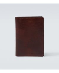 Brunello Cucinelli - Cartera Plegable De Piel Con Logo - Lyst