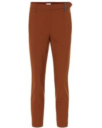 Brunello Cucinelli Pantaloni in misto lana stretch - Marrone