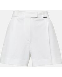 Brunello Cucinelli - Pleated Cotton Shorts - Lyst