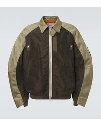Sacai - Cotton Chino And Twill Blouson Jacket - Lyst