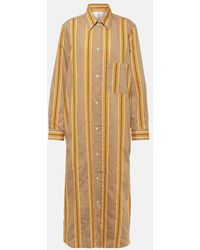 TOTEME - Jacquard Striped Cotton-Blend Shirt Dress - Lyst
