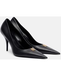 Balenciaga - Avenue Bb Editor 90 Leather Pumps - Lyst