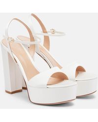 Gianvito Rossi - Marlena Satin Platform Sandals - Lyst