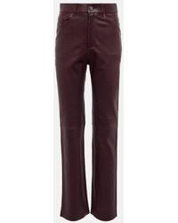 Stouls - Terry High-Rise Straight Leather Pants - Lyst