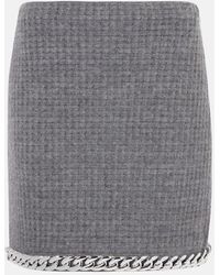 Tory Burch - Verzierter Minirock Aus Einem Wollgemisch - Lyst