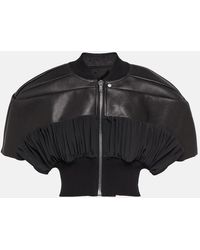 Rick Owens - Giacca in pelle cropped - Lyst