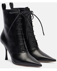 Gianvito Rossi - Leather Lace-Up Boots - Lyst