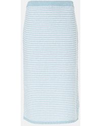 Tory Burch - Cotton-Blend Striped Skirt - Lyst