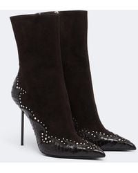 Paris Texas - Lidia Queen Of Hearts Leather Ankle Boots - Lyst