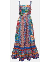 FARM Rio - Stiched Garden Cotton Maxi Dress - Lyst