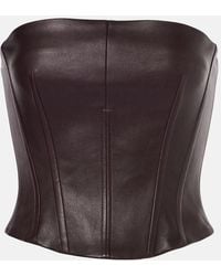 Stouls - Top Bustier Rosalia En Cuir - Lyst