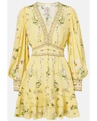 CAMILLA - Floral Silk Crepe Minidress - Lyst
