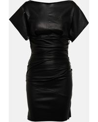 Maticevski - Yuzu Ruched Leather Minidress - Lyst