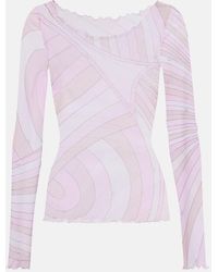 PUCCI - Iride Tulle Top - Lyst