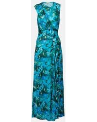 Ulla Johnson - Elise Ruffled Printed Jersey Maxi Dress - Lyst