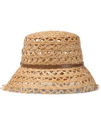 Prada Hut aus Raffiabast - Mehrfarbig