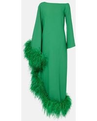 ‎Taller Marmo - Vestido De Fiesta Ubud Extravaganza Con Plumas - Lyst