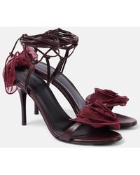 Magda Butrym - Sandales 90 En Cuir A Fleurs - Lyst