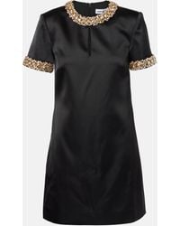 Self-Portrait - Embellished Satin Minidress - Lyst