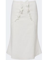 ShuShu/Tong - Bow-Detail Ruffled Midi Skirt - Lyst