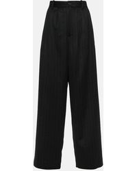 The Row - Rufos Pinstripe Cashmere Wide-leg Pants - Lyst