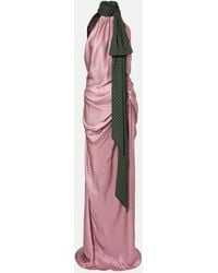 Dries Van Noten - Bedrucktes Maxikleid Aus Seide - Lyst