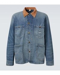 RRL - Stockton Corduroy-Trimmed Denim Jacket - Lyst