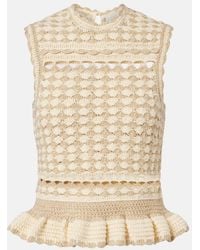 Zimmermann - Wanderlust Lame Crochet Tank Top - Lyst