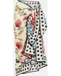 Dolce & Gabbana - Capri Printed Cotton Beach Cover-up - Lyst