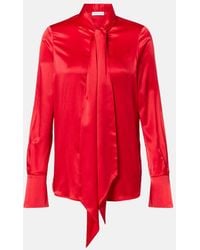 Nina Ricci - Lavalliere Silk Crepe De Chine Shirt - Lyst