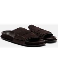 Jacquemus - Pantoletten Aus Veloursleder - Lyst