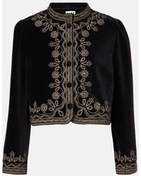 RIXO London - Denver Embroidered Cotton Jacket - Lyst