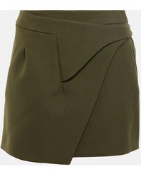 Wardrobe NYC - Mini-jupe portefeuille en laine - Lyst