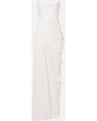Alex Perry - Bridal Robe Aus Crepe - Lyst