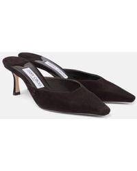 Jimmy Choo - Vivi 65 Suede Mules - Lyst