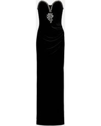 Self-Portrait - Embellished Velvet Gown - Lyst